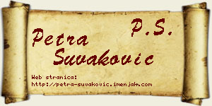 Petra Šuvaković vizit kartica